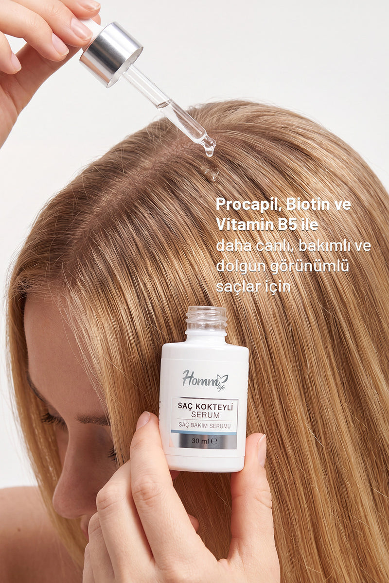 Biotin İçeren Günlük Destek İçin Pratik Kullanım | Saç Kokteyli Serum 30 ml