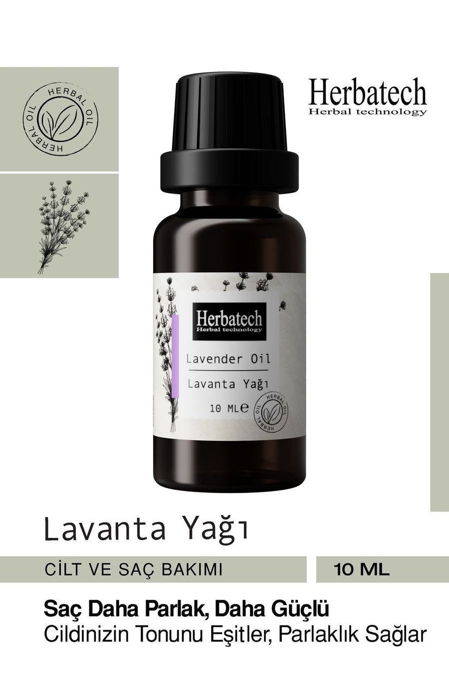 Doğal Lavanta Yağı 10 ml - Doğal Cilt Ve Saç Bakım Yağı - Yatıştırıcı Aromaterapi Özü