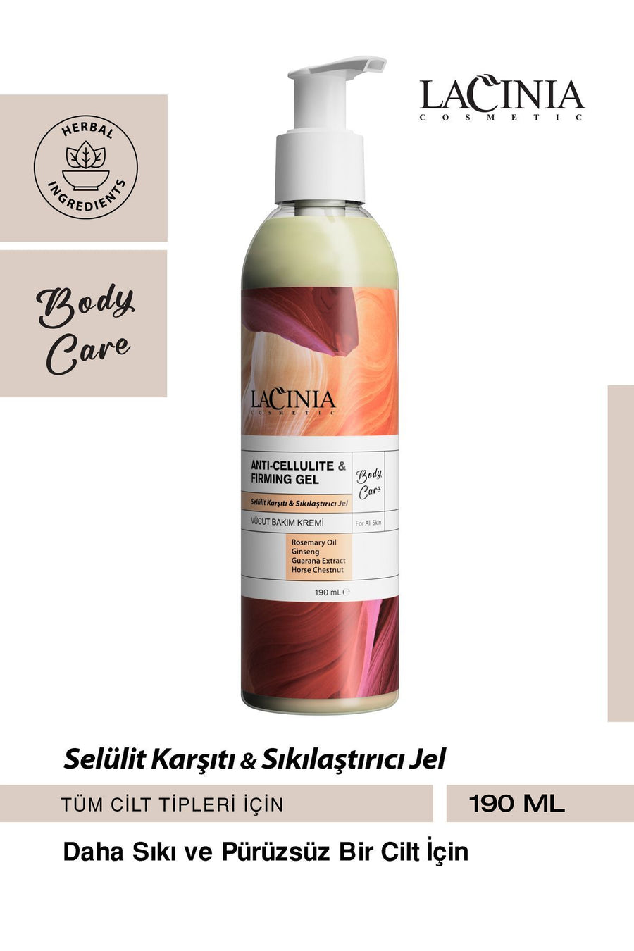 Vücut Bakım Kremi (Selülit Karşıtı & Sıkılaştırıcı Jel) 190 ml