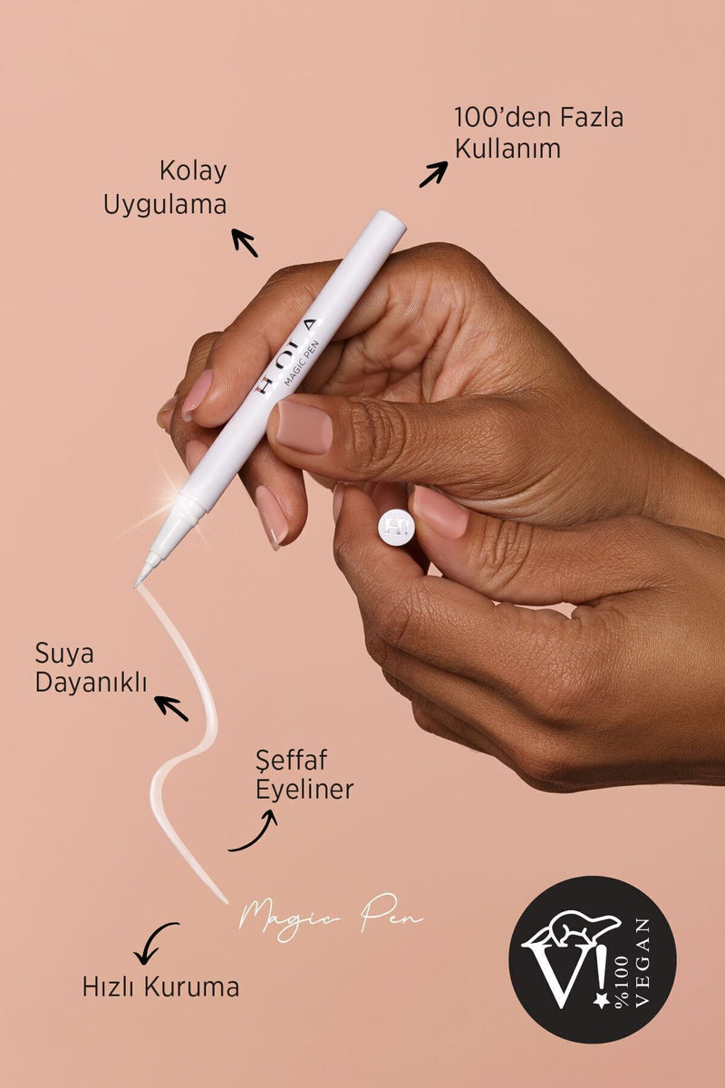 Şeffaf Eyeliner (magic Pen) + Fox Eye Kirpik (yoğun Model)