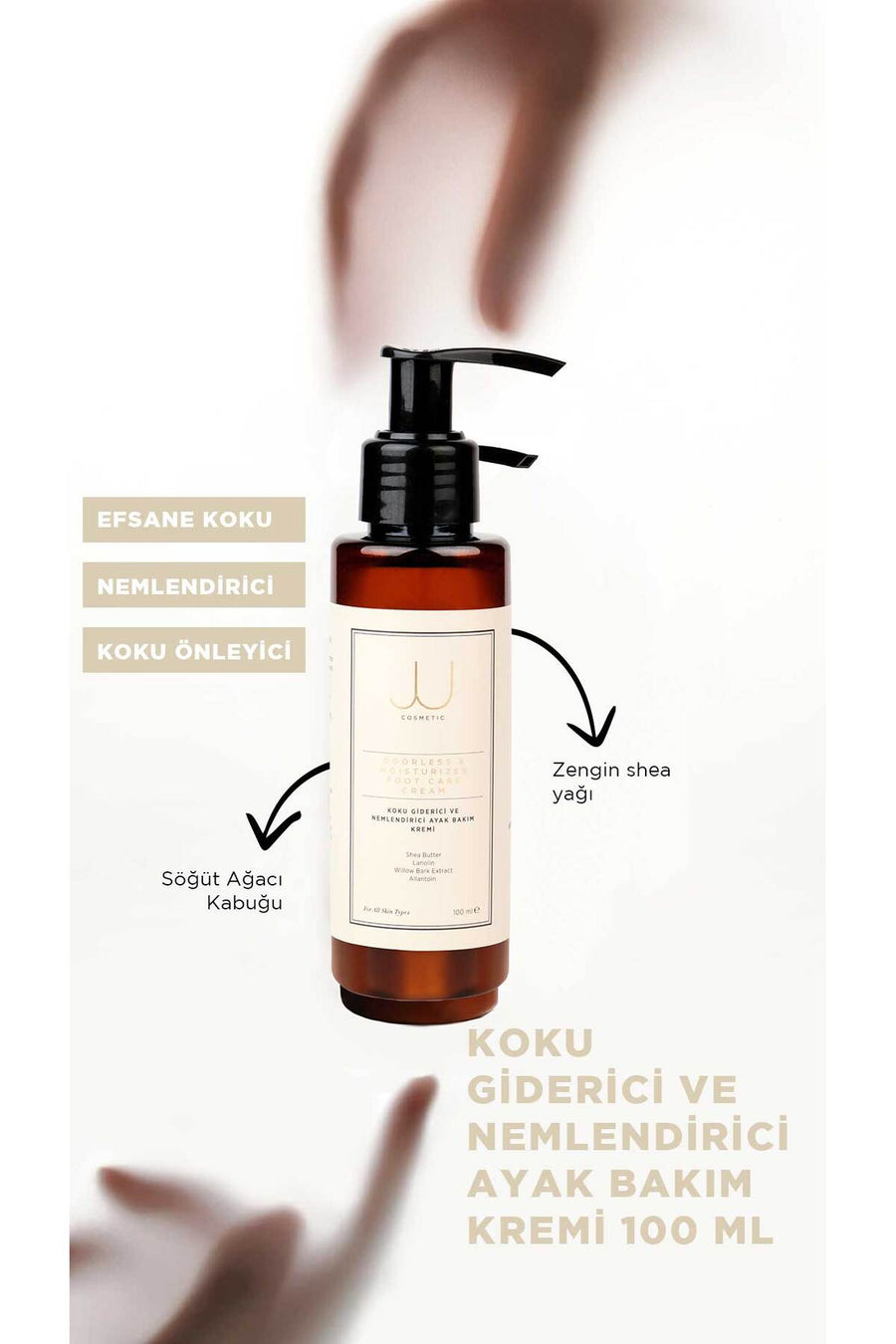 Koku Giderici ve Nemlendirici Ayak Bakım Kremi 100 ml