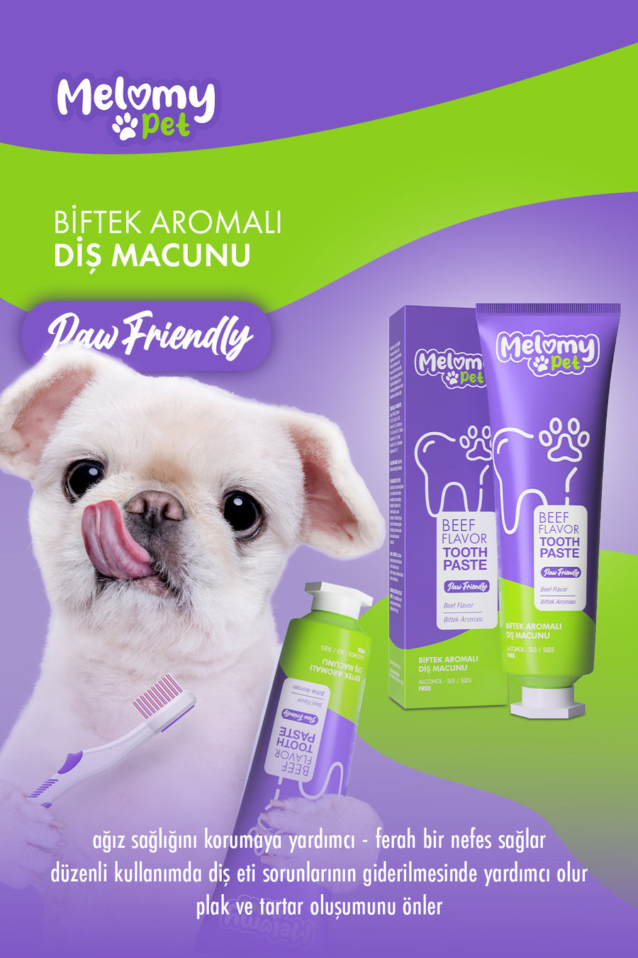 Köpek Biftek Aromalı Diş Macunu 50ml
