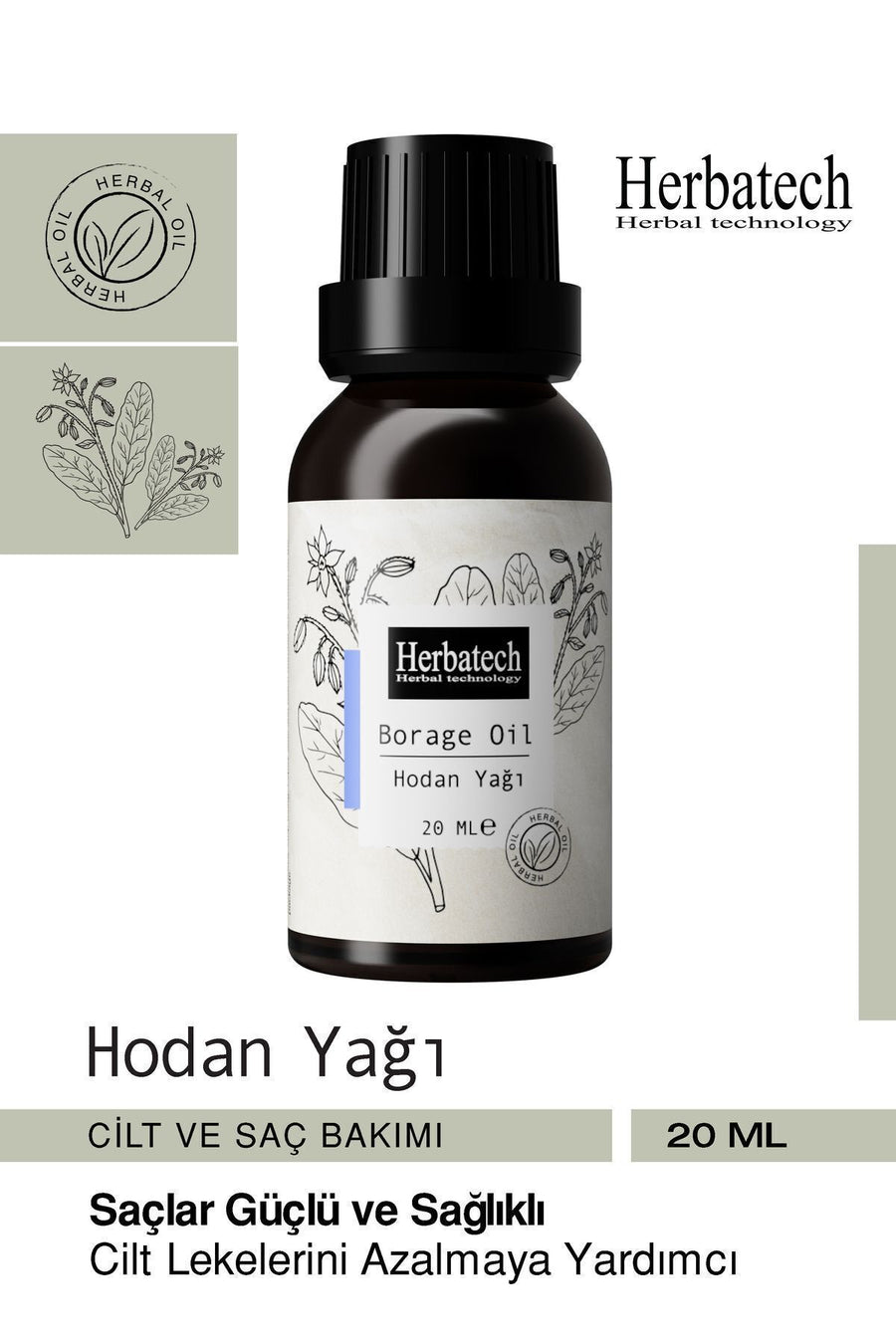 Doğal Hodan Yağı - Bariyer Onarıcı Ve Kırışıklık Karşıtı Cilt Bakım Yağı 20 ml