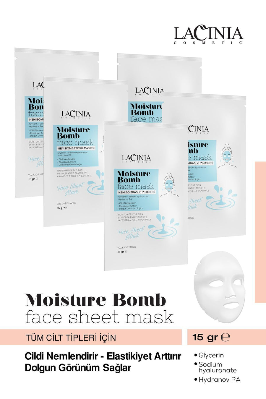 Kağıt Yüz Maskesi Moısture Bomb Face Nem Bombası 5x15 gr