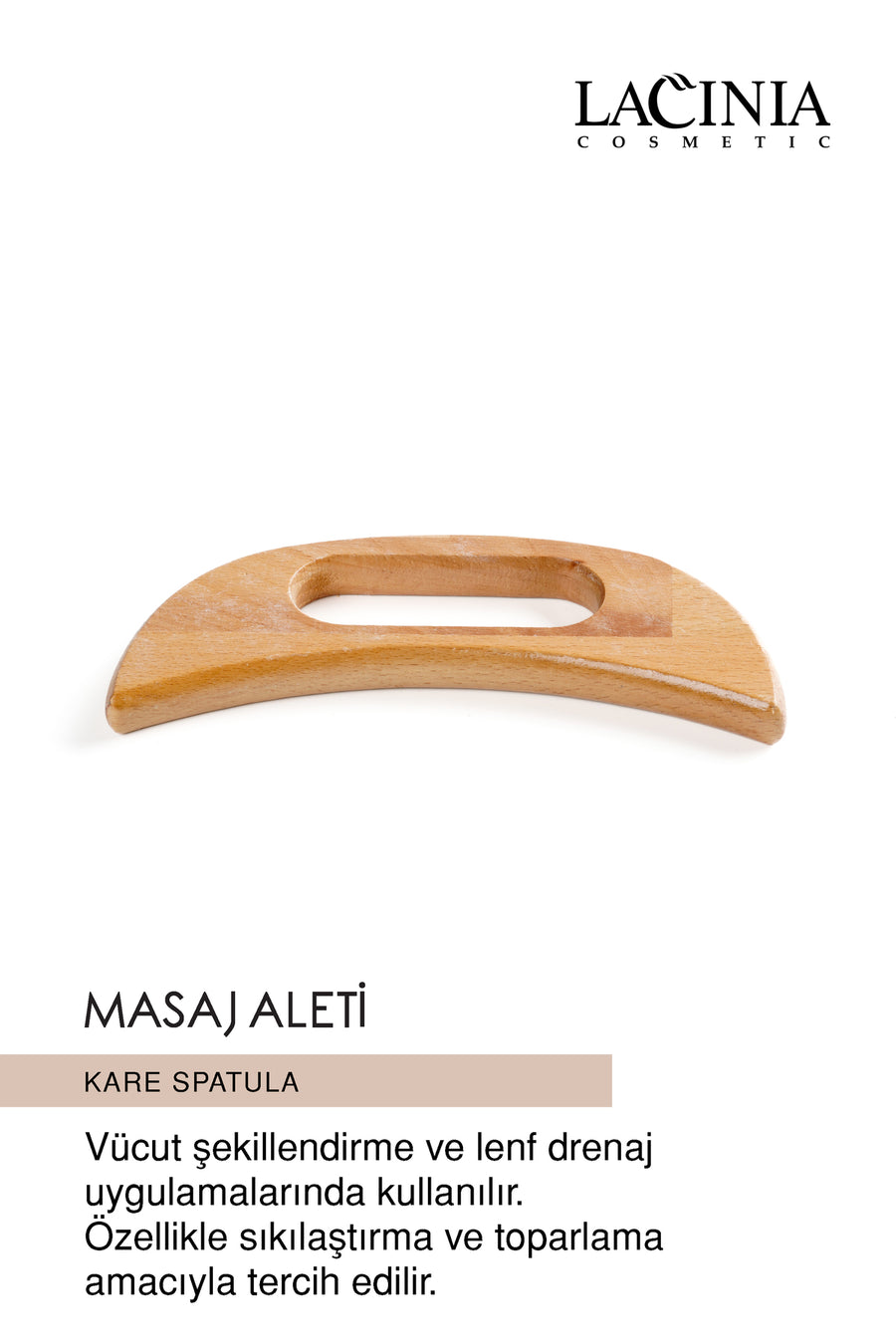 Ahşap Selülit Görünümü Karşıtı Masaj Aleti – Kare Spatula