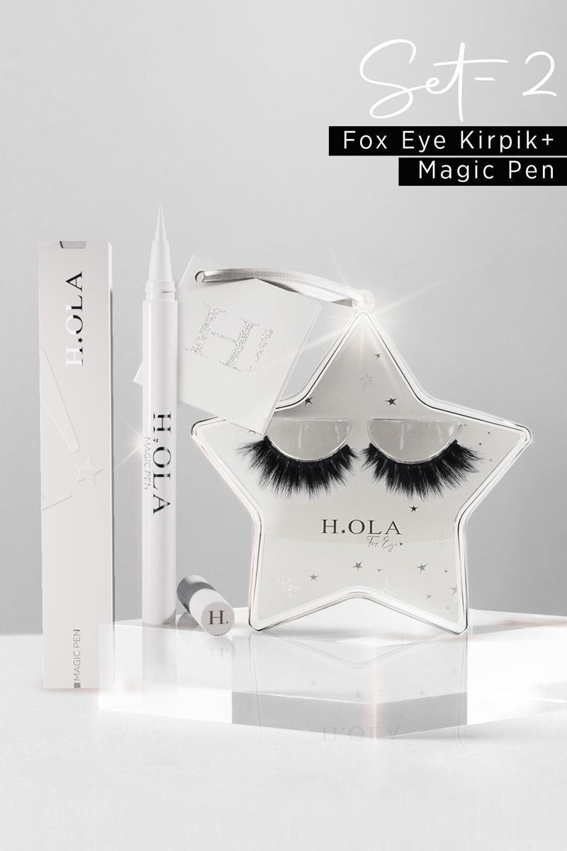 Şeffaf Eyeliner (magic Pen) + Fox Eye Kirpik (yoğun Model)