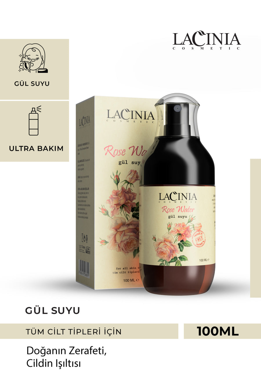 Doğal Gül Suyu 100ml