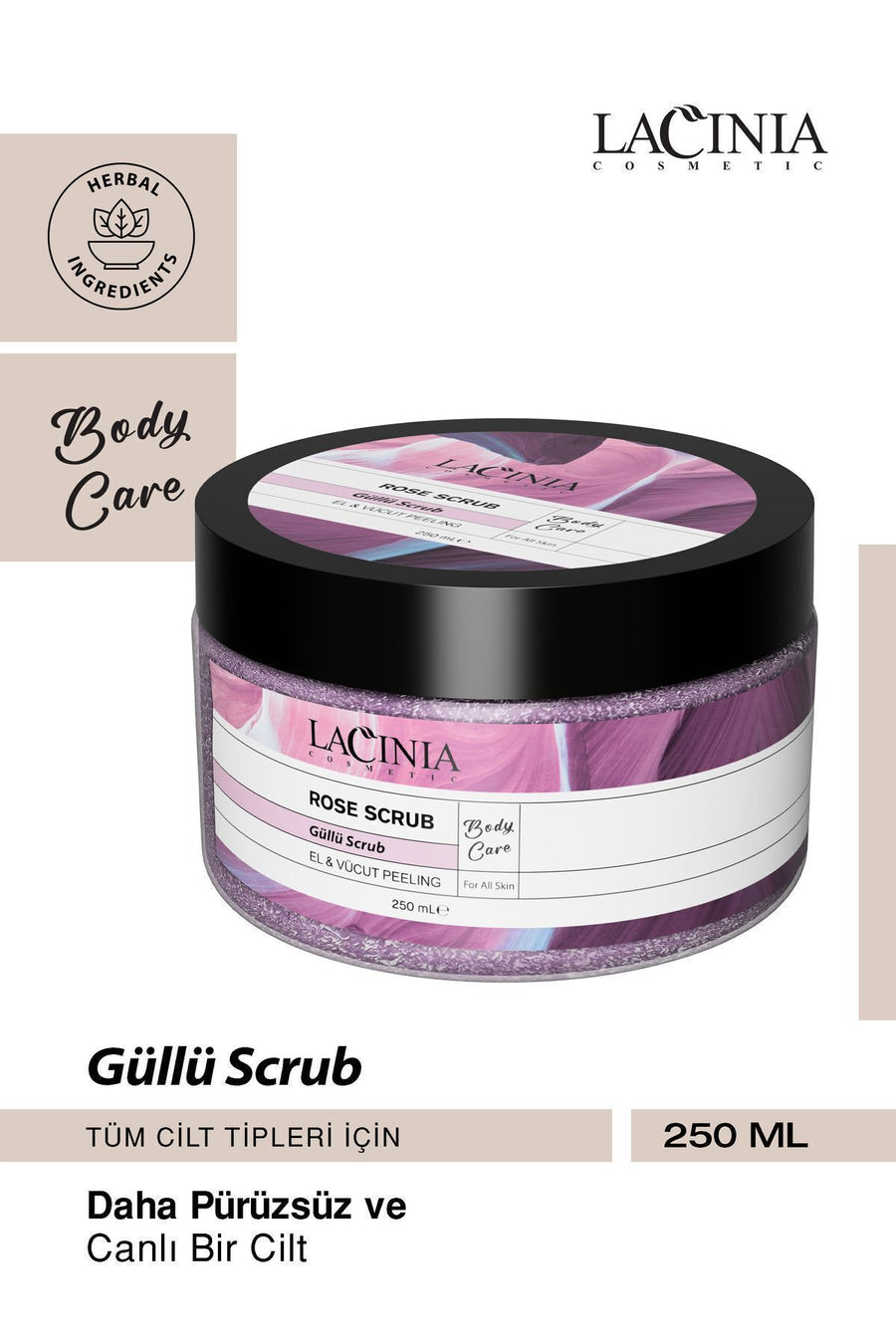 Güllü Scrub ( El ve Vücut Peeling ) 250Ml