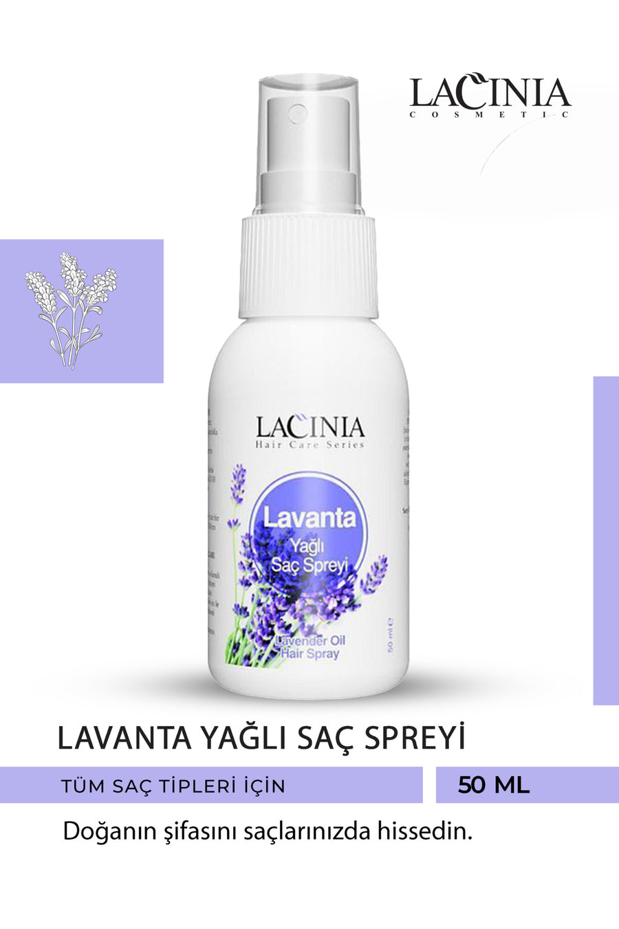 Lavanta Yağlı Saç Spreyi 50 ml