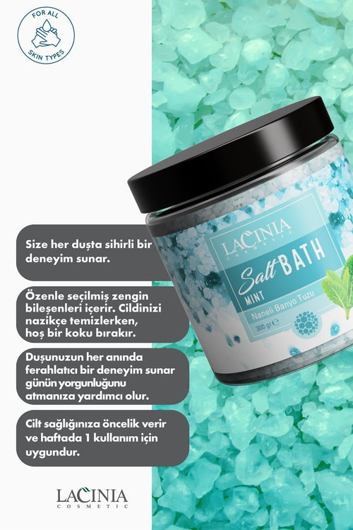 Banyo Tuzu Mint 250gr Ölü Hücre Temizleme Ve Vücut Bakımı Etkili