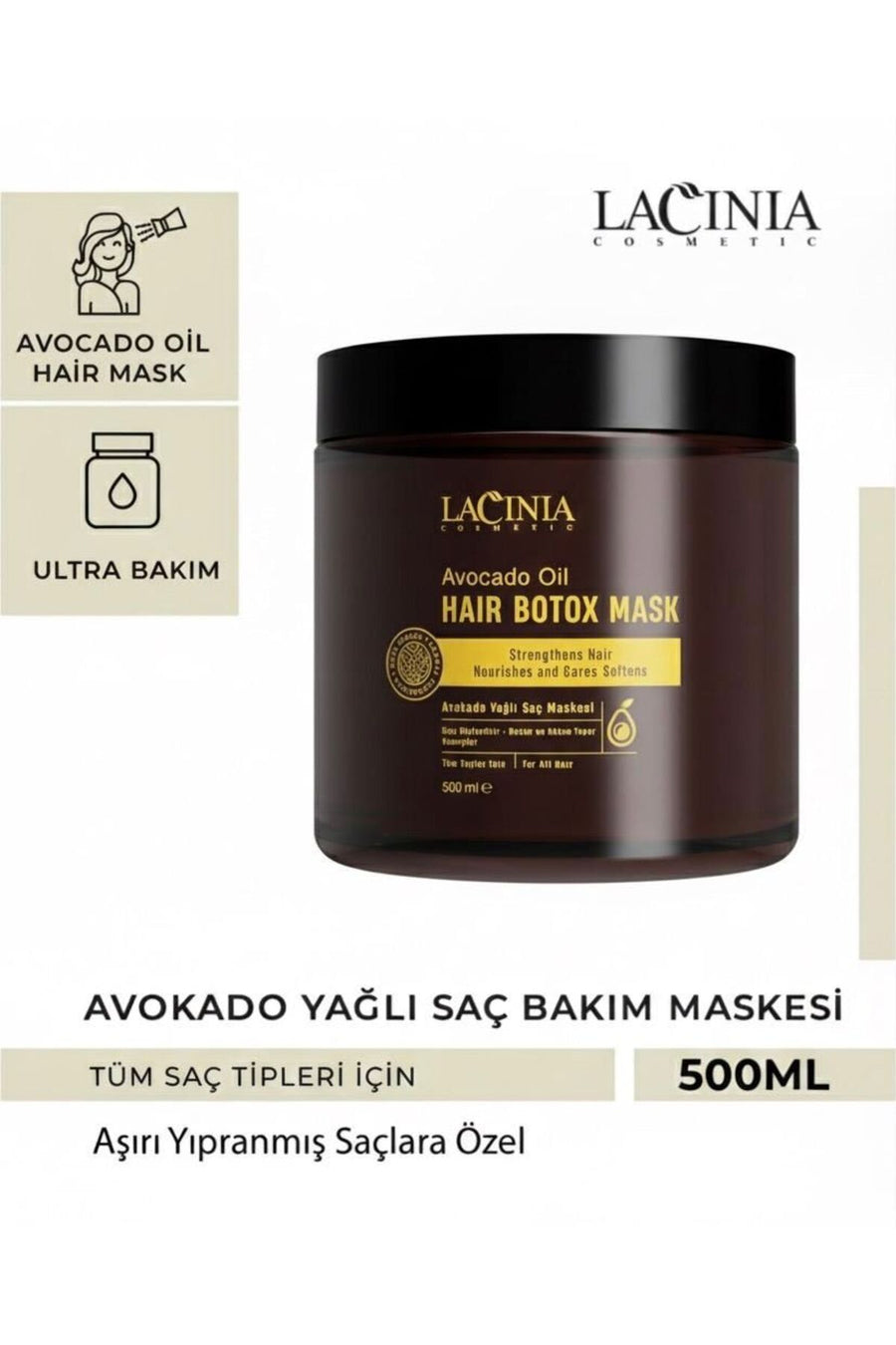 Avokado Yağlı Saç Onarıcı Maske 500 Ml