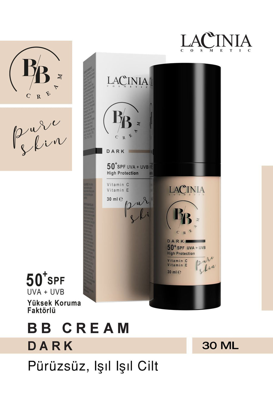 BB Cream Dark 30Ml UVA / UVB 50SPF