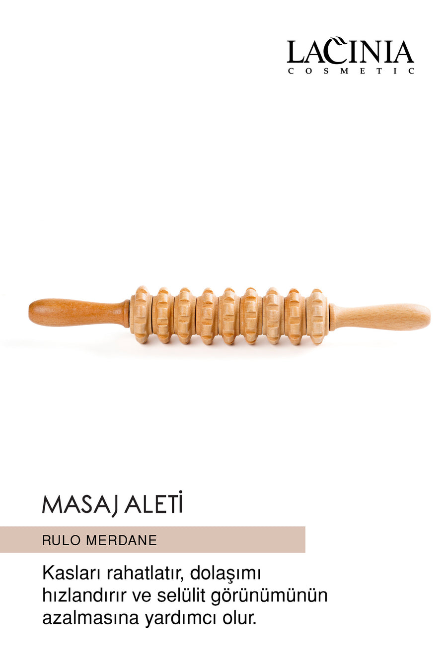 9 Tekerlekli Ahşap Gua Sha Masaj Çubuğu | Lenf Drenajı ve Selülit Azaltıcı Masaj Roller
