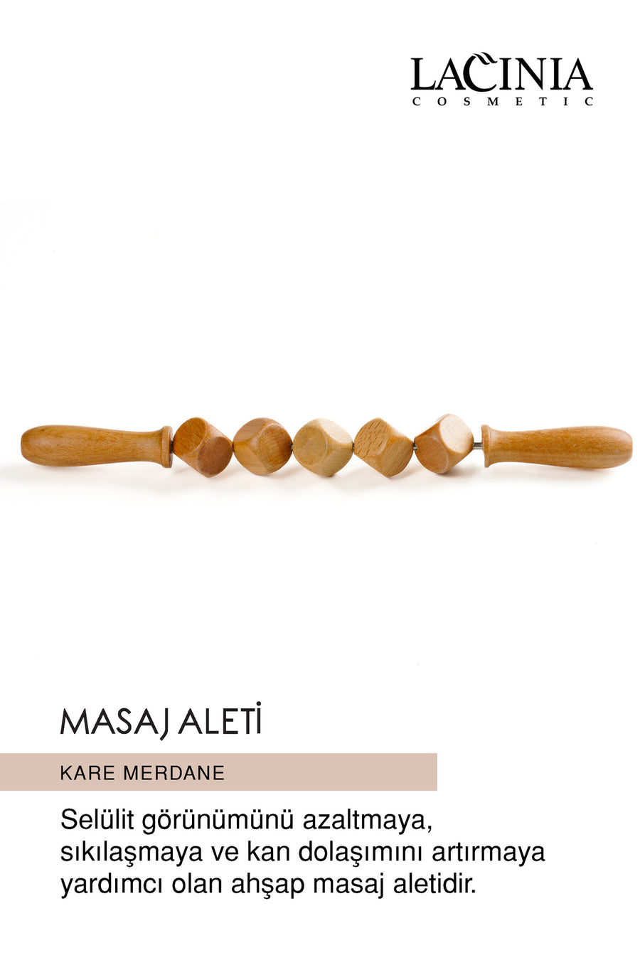 Selülit Azaltıcı Ahşap Lenf Drenaj Masaj Aleti