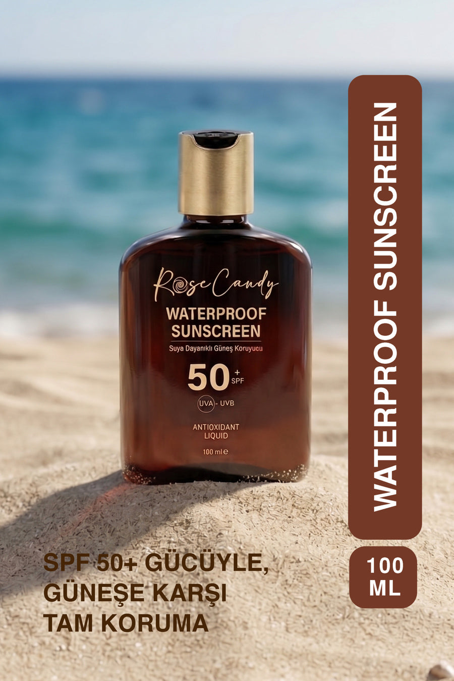 Waterproof Sunscreen | SPF 50+ Suya Dayanıklı Güneş Koruyucu | 100 ML UVA UVB Koruma