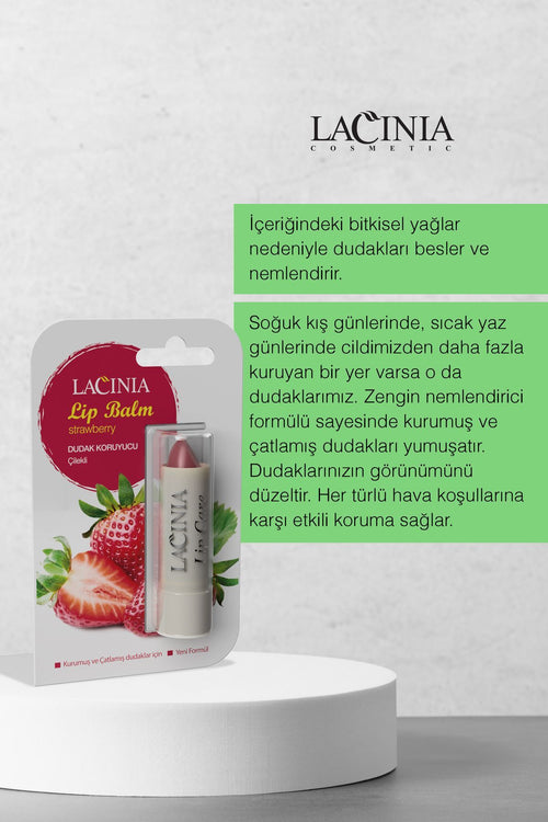 Bitkisel Dudak Koruyucu Çilekli Lip Balm