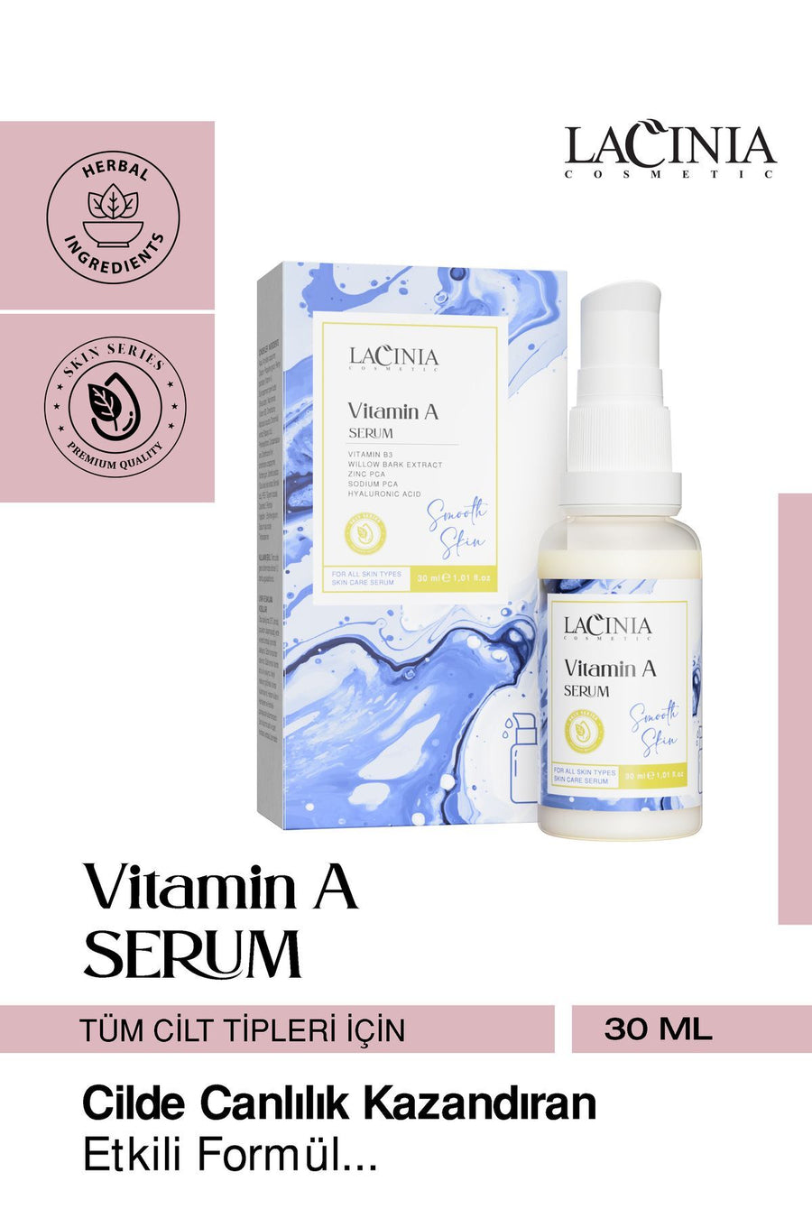 Vitamin A Serum 30ml Yüz Bakımı Etkili