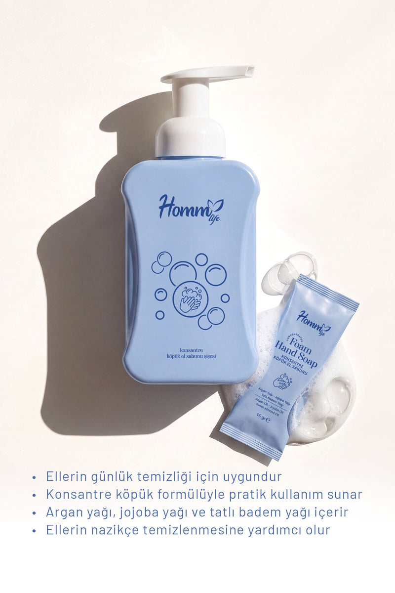 Köpük El Sabunu 10'Lu Set (500 Ml Köpük Yapıcı Şişe + 10 Adet Konsantre Köpük Sabun)