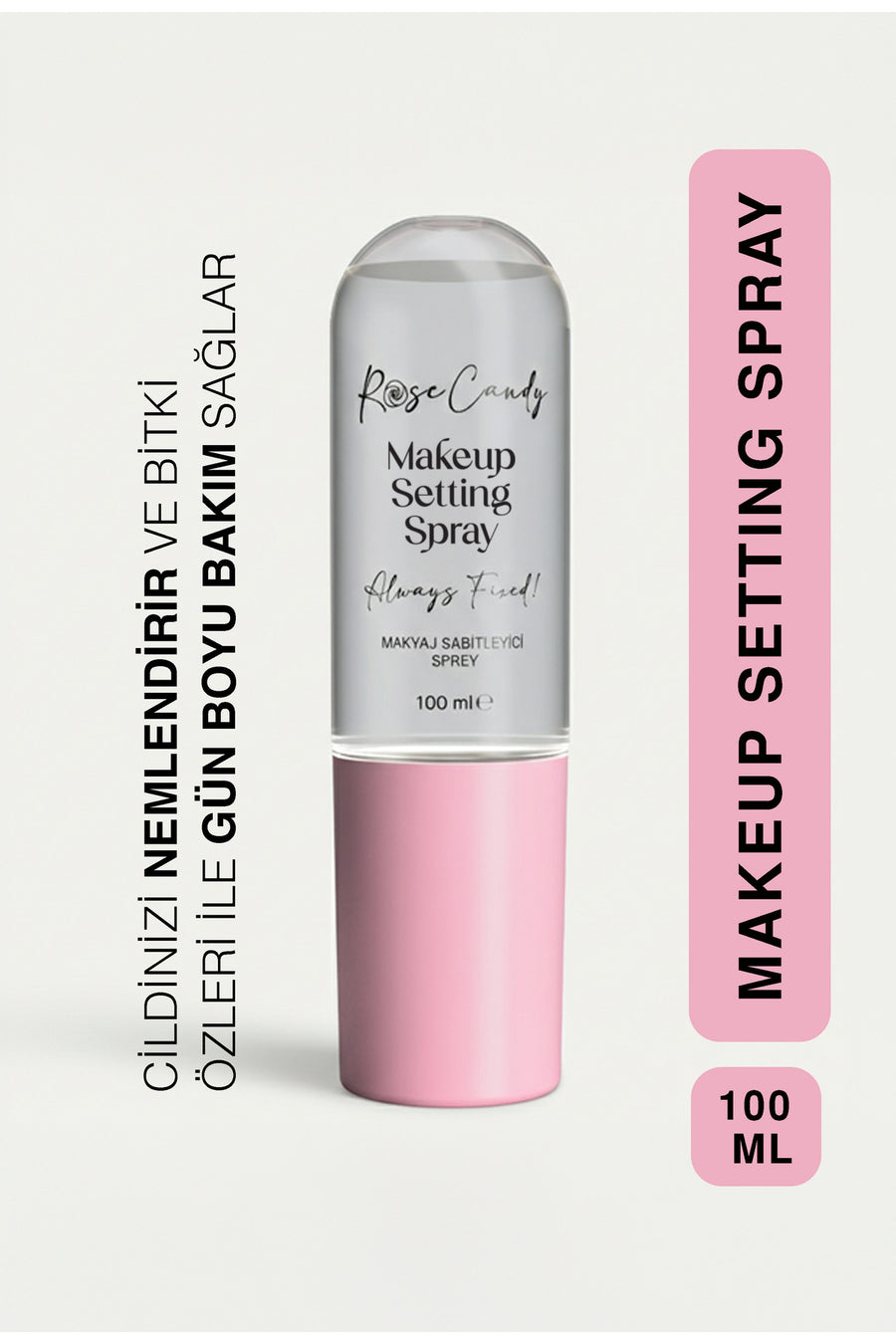 Makyaj Sabitleyici Sprey | Gözenek Sıkılaştırıcı & Nemlendirici Makeup Fixer 100 ml