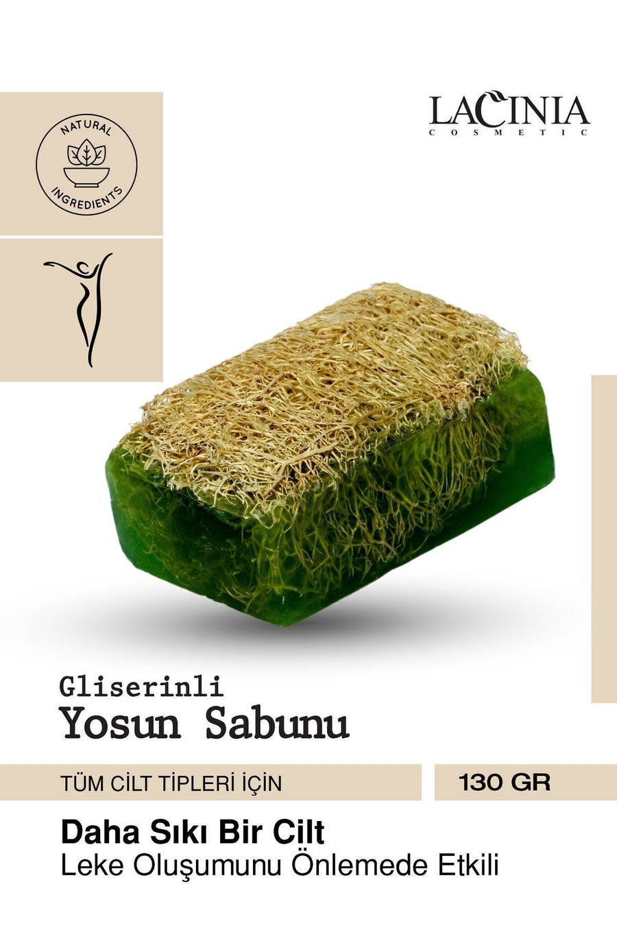 Doğal Kabak Lifli Yosun Özlü Sabun 130 gr Yüz Ve Vücut Bakımı Için Etkilidir